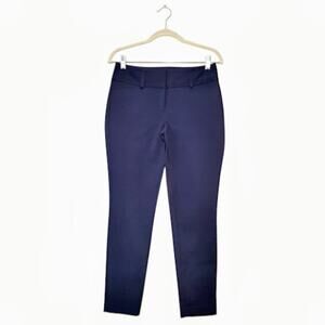 DONNA KARAN High Rise Straight Leg Stretch Dress Pants Cotton Blend Structured 4